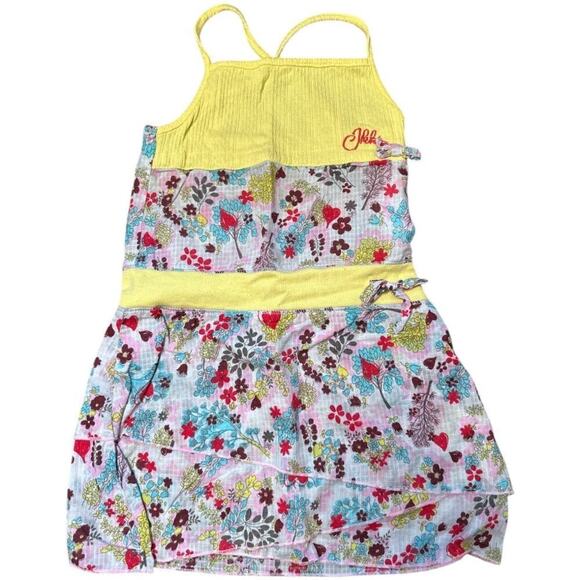 IKKS Yellow Floral Print Sleeveless Dress Toddler Girls Size 6 - Picture 1 of 6